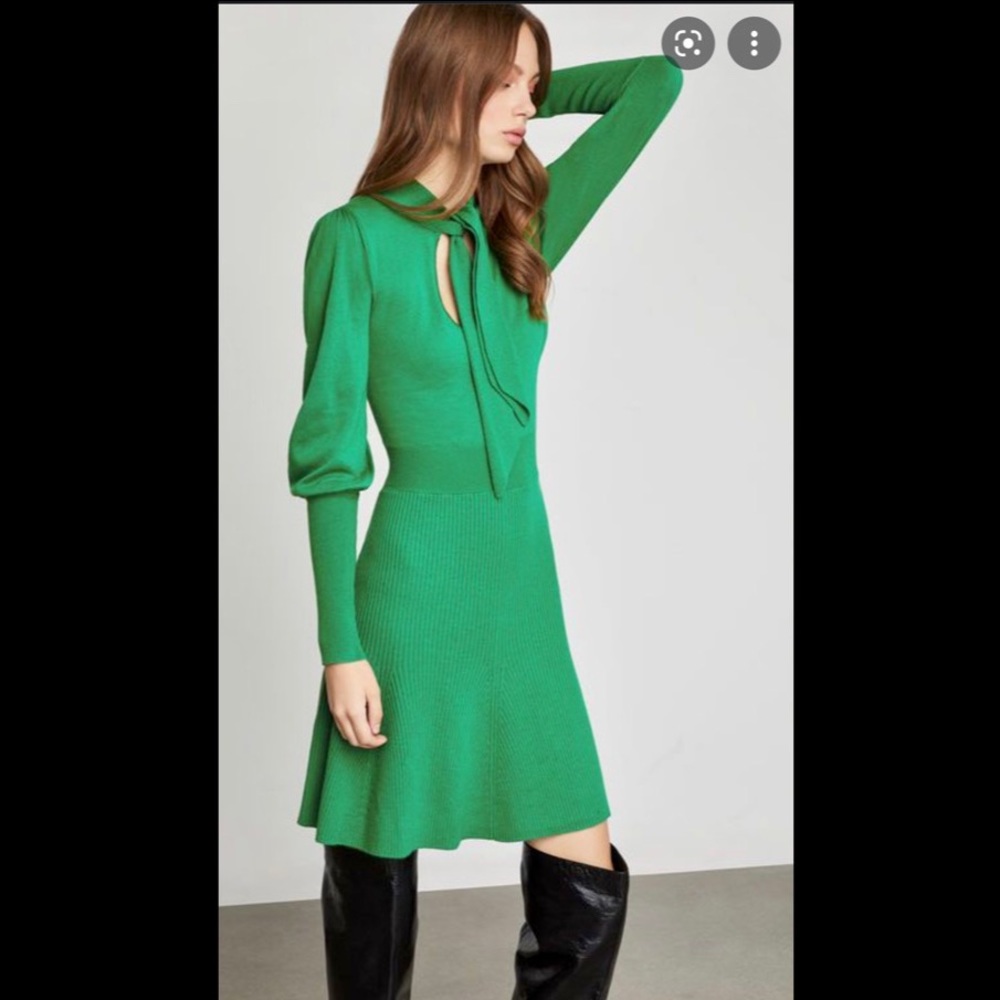NWT BCBGMAXARIZA Juliette Green Sweater Dress